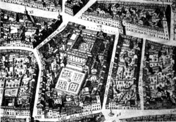 Plano de Teixeira de 1656 mostrando el convento