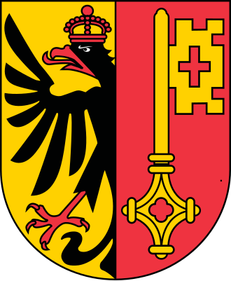 Representación del escudo heráldico de Ginebra