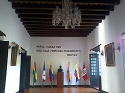 Salón Principal en la Casa del Congreso de Angostura