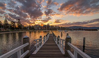 Muelle en el Wollongong Foreshore Park