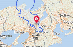 Mapa de localización de la prefectura de Kioto en Japón