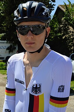 Retrato del ciclista Georg Zimmermann
