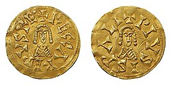 Tremís de oro de la época de Recaredo