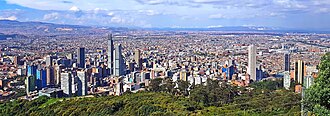 Panorámica general de la ciudad de Bogotá