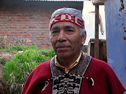 Hombre mapuche en Chile
