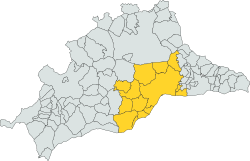 Área metropolitana de Málaga según el Foro Metropolitano de Alcaldes en 2006.