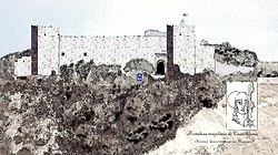 Grabado histórico de la fortaleza original