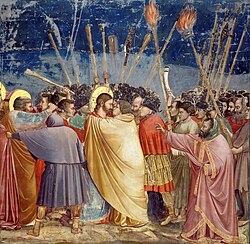 El beso de Judas en los frescos paduanos de Giotto.