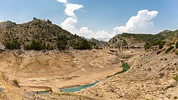 Antiguo cauce del río Tus en el embalse de Fuensanta