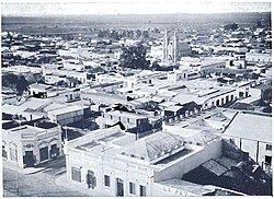 Vista panorámica antigua de San José de Mayo hacia el año 1900