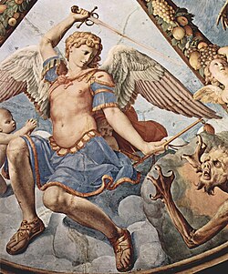 Pintura de San Miguel Arcángel por Angelo Bronzino