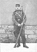 Fotografía militar de Lucien Mazan como soldado de segunda clase durante la Primera Guerra Mundial