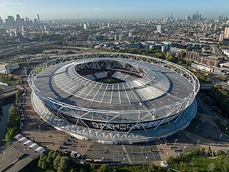 Vista exterior del Estadio Olímpico de Londres