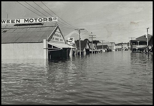 Inundaciones de 1956 del río Murray en Mannum Australia