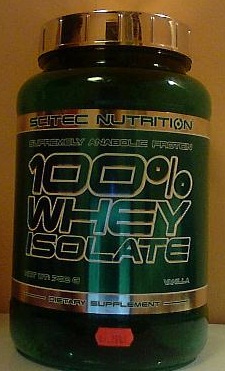 Polvo de proteína utilizado en nutrición deportiva.