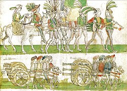 Tropas de Carlos VIII con artillería