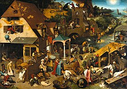 Los proverbios flamencos, obra de 1559 ubicada en Berlín
