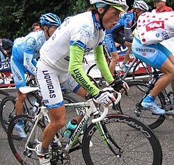 Danilo di Luca con el maillot de líder del UCI ProTour