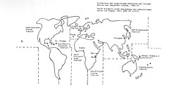 Mapa histórico de las estaciones extranjeras de la Armada Imperial