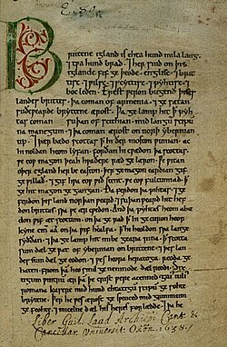 Manuscrito antiguo de la Crónica anglosajona