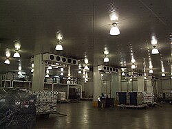 Sala de recepción de una planta frigorífica
