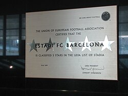 Antigua acreditación de Categoría 5 estrellas de la UEFA