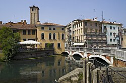 Vista panorámica del centro histórico de Treviso