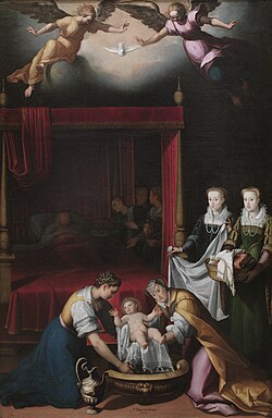 Nacimiento de la Virgen, 1603, óleo sobre tela conservado en el Museo del Prado.
