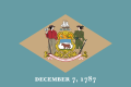 Representación de la bandera de Delaware