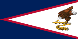 Bandera oficial de Samoa Americana utilizada en eventos deportivos internacionales.