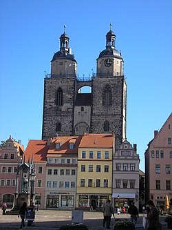 Vista general de la iglesia de Wittenberg