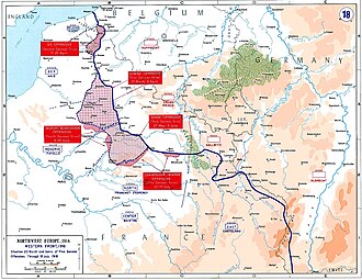 Mapa de las ofensivas alemanas