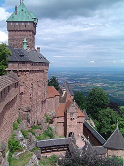 Vista de la planicie de Alsacia desde el castillo de Haut-Koenigsbourg