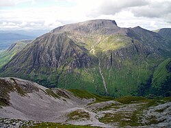La empinada cara sur del Ben Nevis vista desde el Sgurr a' Mhàim