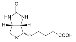 Representación química de la biotina