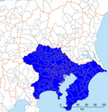 Mapa de una metrópolis y tres prefecturas