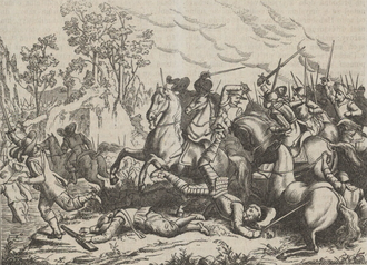 Representación histórica del conflicto en Dolní Věstonice