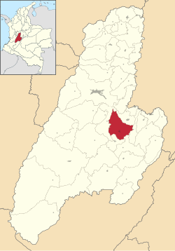 Localización en el departamento de Tolima