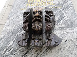 Placa conmemorativa de Edmund Husserl en Prostějov, República Checa
