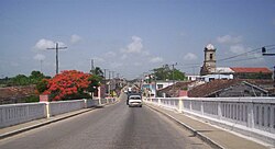 Carretera Central a su paso por Santo Domingo en Villa Clara