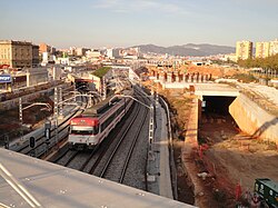 Estado de las obras de la estación en diciembre de 2012