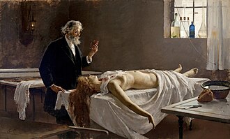 La autopsia (1890) de Enrique Simonet en el Museo de Málaga