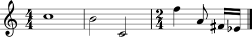 Ejemplo de notación musical en partitura