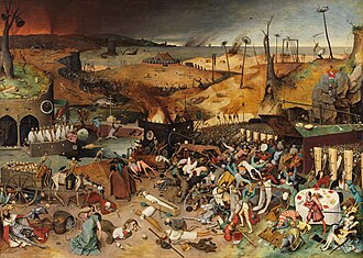 Obra pictórica renacentista que muestra la devastación y omnipresencia del fin de la vida.