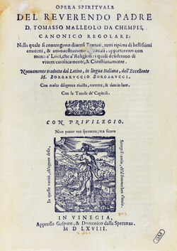 Portada histórica de Opera Spirituale de 1568