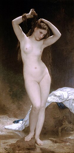 Pintura La bañista de William Bouguereau.