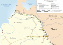 Representación de la provincia de Germania Inferior en el año 125 d. C.
