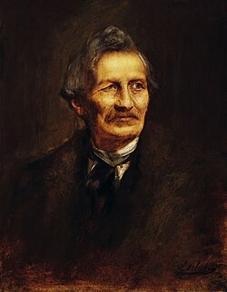 Retrato del arquitecto Gottfried Semper por Franz von Lenbach