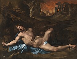 Prometeo encadenado, óleo sobre lienzo pintado hacia 1590 por Gregorio Martínez