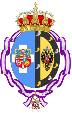 Armas de S.M. la reina Olga como dama de la Orden de María Luisa